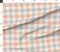 Retro Vintage Preppy Gingham Checkered Check Geometric Pastel Orange Blue Cottagecore Coastal Mcm Mid Century Modern Soft Peach Grandmillennial Custom Printed Fabric by Spoonflower Various Fabrics by the Yard or Fat Quarter